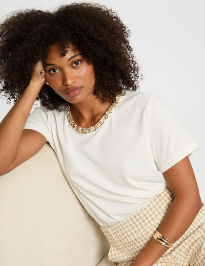 Short-sleeved t-shirt white women