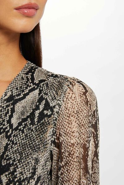 A-line dress with snake print multico ladies'