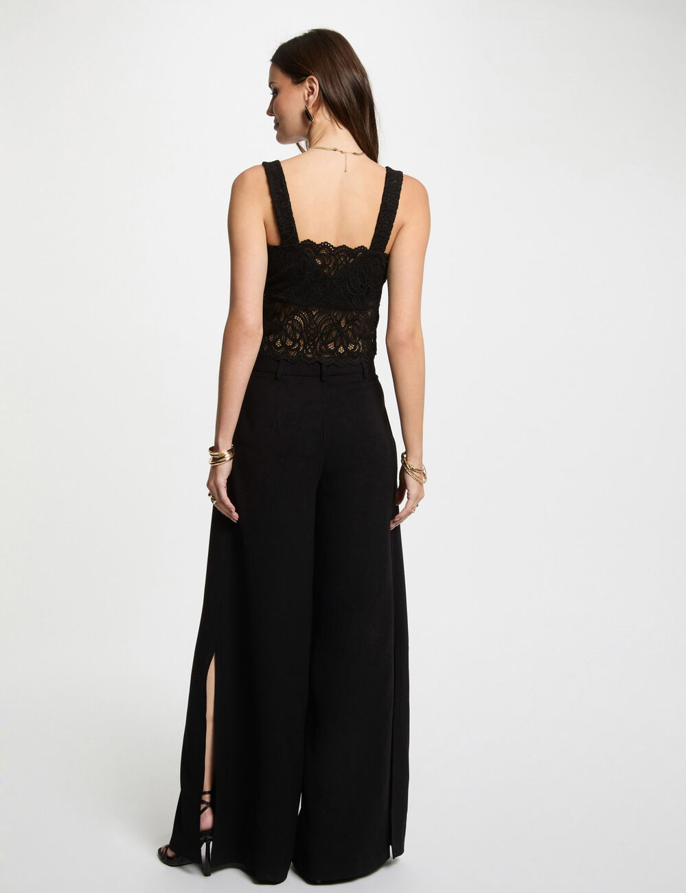 Vest top wide straps black women