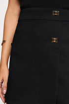 High-waisted skirt shorts black women