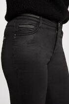 Slim trousers with wet effect black women