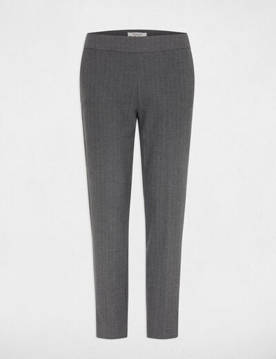 Slim cigarette trousers mid-grey women