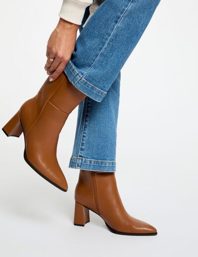 heeled ankle boots HILFIGER camel women Heeled ankle boots HILFIGER camel women