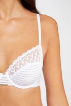 Balconette bra white ladies'