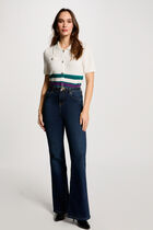 Cardigan lapel collar multicolor women