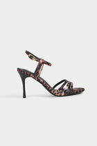 Printed sandals with heels multicolor women