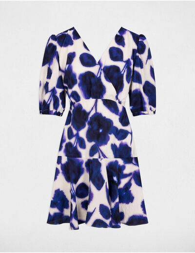 Printed mini A-line dress multicolor women