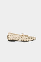 Ballet flats with strap ivory women