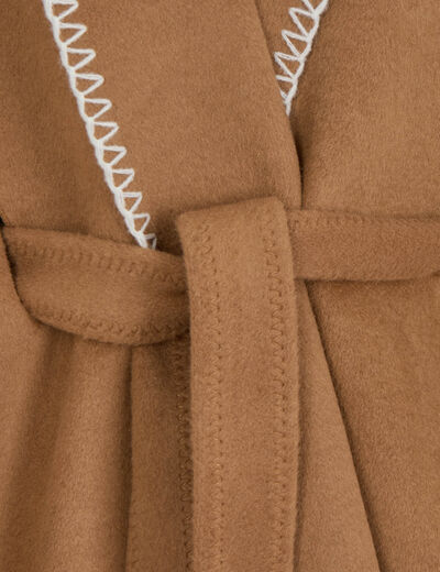 Belted cape camel women