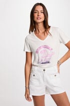 Slogan T-shirt white women