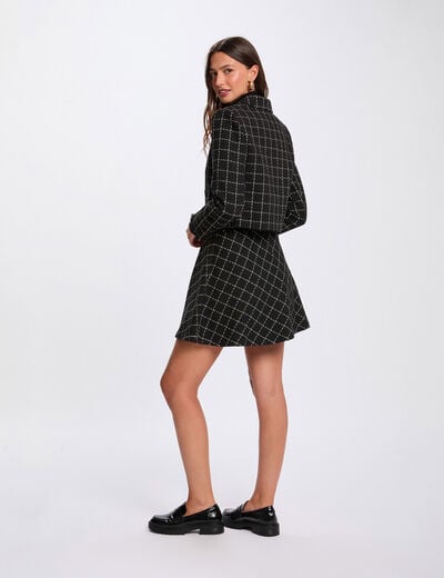 Short skater skirt black women