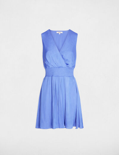 Mini loose straight dress lavender blue women