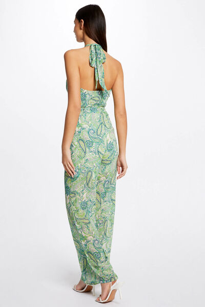 Printed bustier with tied straps multico ladies'