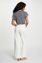 T-shirt with tie neck navy blue women