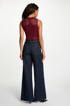 Sleeveless knitted top bordeaux women