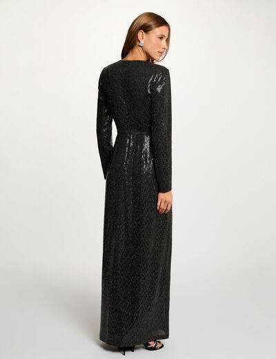 robe longue manches longues noir femme black women