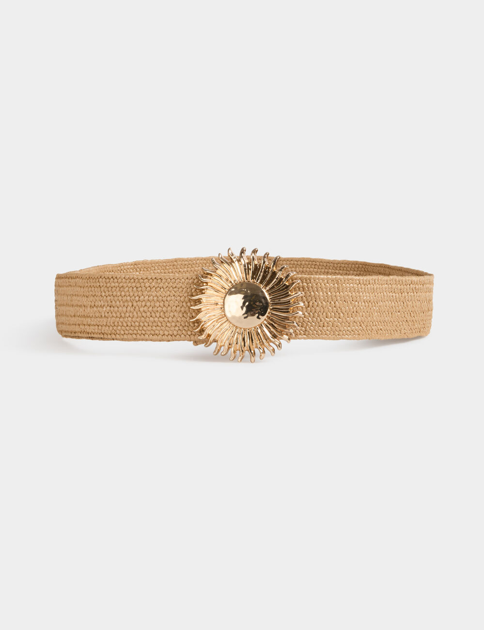 Wide belt beige women