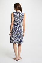 Robe courte ajustée imprimée multicolore femme