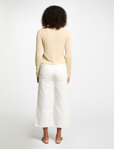 Long-sleeved cardigan gold yellow women