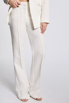 High-waist bootcut trousers white women
