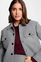 Sleeveless fitted jacket mid-grey women