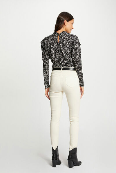 Long-sleeved t-shirt abstract print multico ladies'