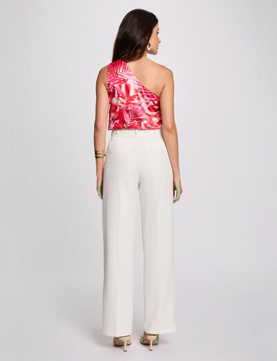 Straight trousers with darts white women