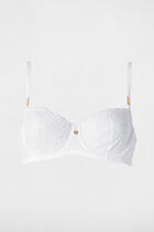 Lace bra with thin straps white women
