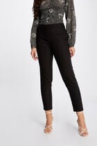 Cropped cigarette trousers black women