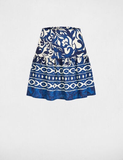 Printed mini skirt multicolor women