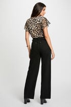 V-neck voile t-shirt multicolor women