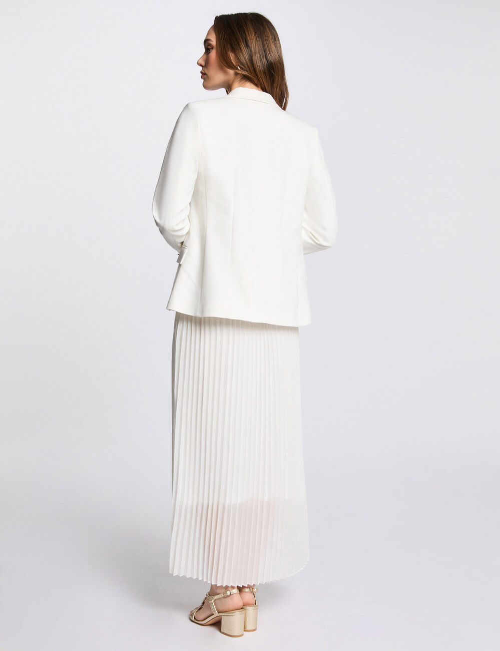 Blazer double boutonnage blanc femme