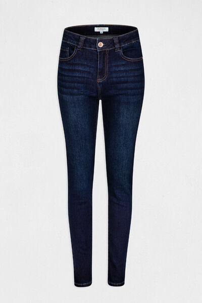 High-waisted slim jeans stone denim ladies'