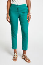 Cropped cigarette trousers turquoise blue women