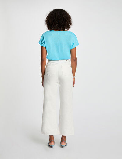Short-sleeved t-shirt sky blue women