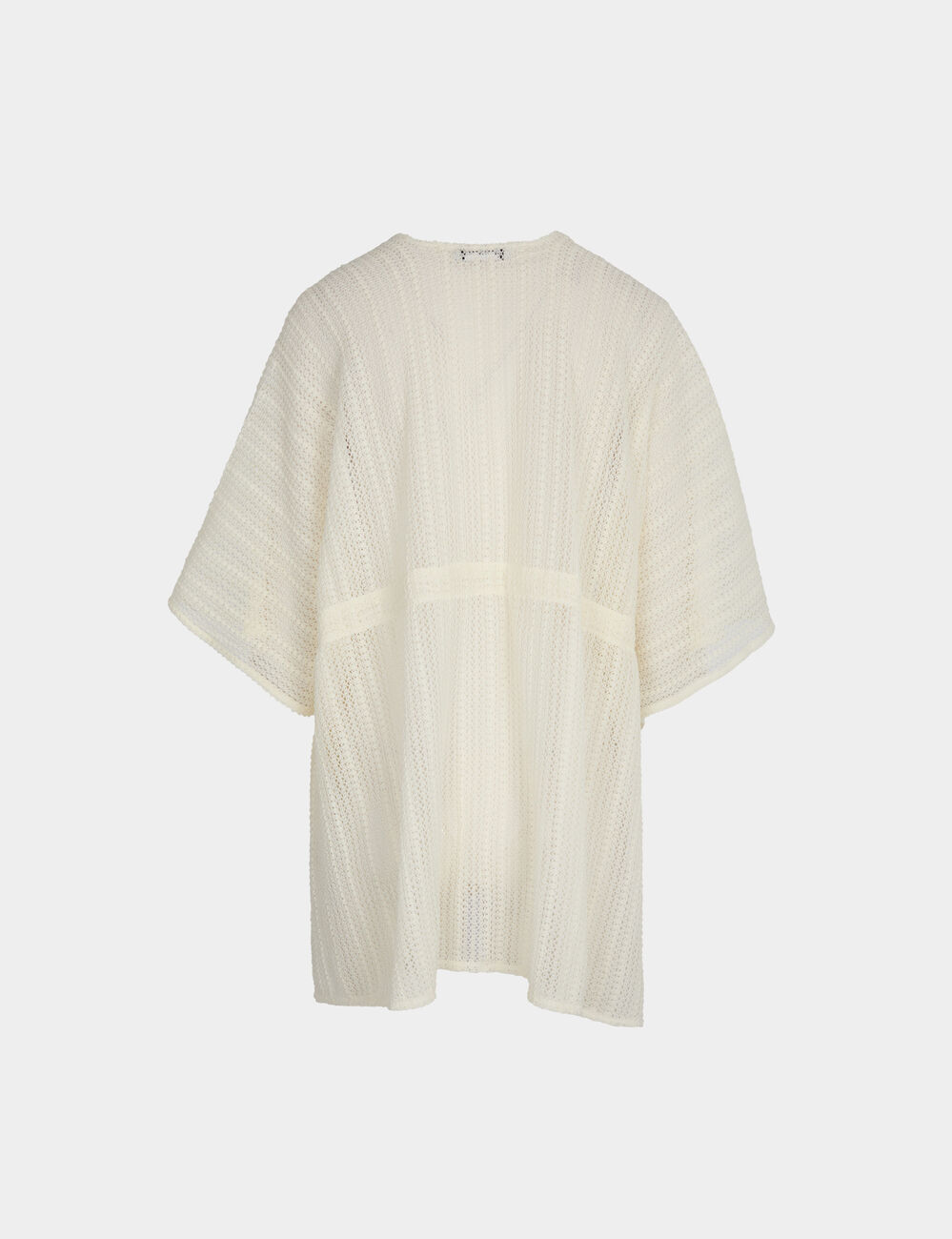 V-neck poncho white women