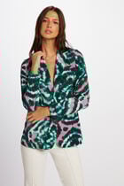 Printed loose blazer multicolored women