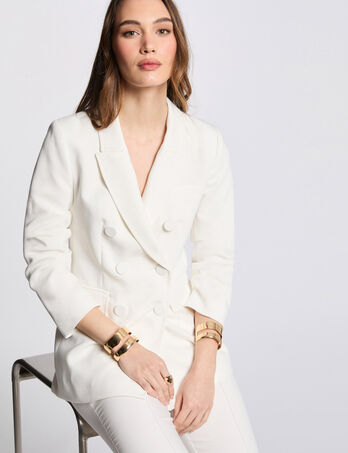 Buttoned blazer white women