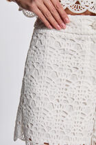 Wide leg lace shorts white women