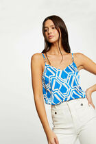 Blouse geometric print multicolored women