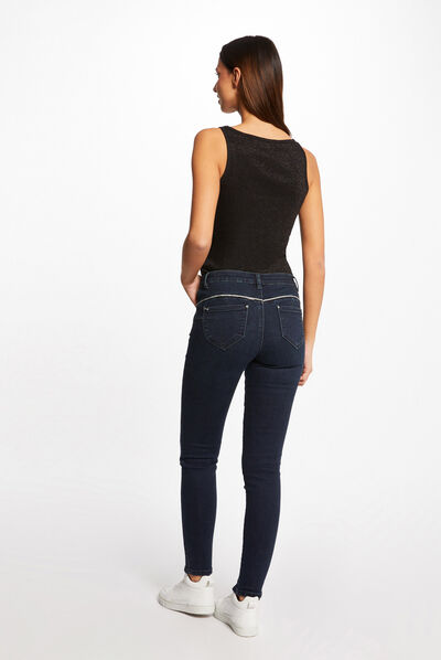 Vest top with thin straps black ladies'