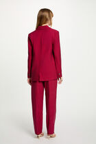 High-waisted trousers bordeaux women