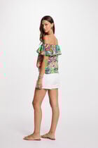 Printed sleeveless top multicolor women