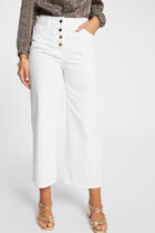 Cropped straight jeans ecru women