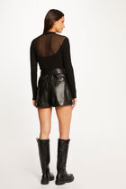 Long-sleeved jumper with high collar black women