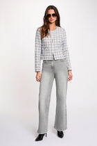 Fitted tweed jacket multicolor women