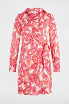 Wrap midi dress multicolor women