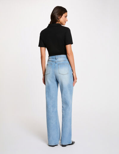 Light knit with a turn-down collar black women