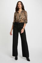 Chemise voile imprimée multicolore femme
