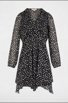 Mini A-line polka dot dress multicolor women